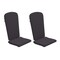 Merrick Lane Riviera Set Of 2 Indoor/Outdoor High Back Adirondack Chair Cushions with Elastic Strap and Water Resistant Covers